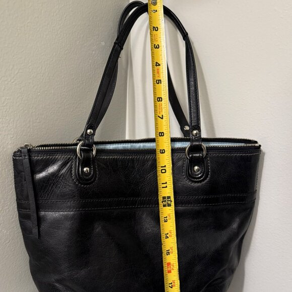 Coach 2012 Black Distressed Leather Poppy Satchel - Picture 8 of 9